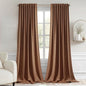 MIULEE Cappuccino Brown Back Tab Blackout Curtains 52"x96" Long 2 Panel Set | by MIULEE