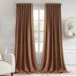 MIULEE Cappuccino Brown Back Tab Blackout Curtains 52x120 Inch 2 Panels Set | by MIULEE