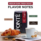 Fonte Coffee Roaster - French Press Coffee - Medium-Dark Fresh Roast - Roasted in Seattle - Single Origin - Herbal, Nutty, Dark Chocolate - 12 oz - Portofino