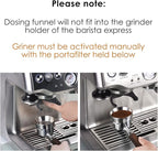 54mm Espresso Dosing Funnel, MATOW Stainless Steel Coffee Dosing Ring Compatible with Breville 54mm Portafilter