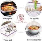 Silicone Baking Mat, Non Stick Pastry Mat Sheet for Dough Rolling, Pie Crust Macarons Baking Sheet, Easy to Clean& Dishwasher Safe, Food Grade Silicone Macaron Cookie Mat