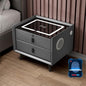 Smart Bedroom Nightstand with Fingerprint Lock and Adjustable LED Lights by Unknown