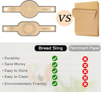 Silicone Bread Sling for Dutch Oven, 2 PCS Non-Stick & Easy Clean Reusable Silicone Bread Baking Mat with Long Handles, Easy to Transfer Sourdough Bread(Grey), medium, Gray