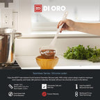 DI ORO Silicone Ladle – Soup Ladle for Cooking & Serving Heat-Resistant - Large Kitchen Soup Ladle Nonstick Cookware Safe - Soup Serving Spoon with Wide Bowl - Silicone Utensil Dishwasher Safe (Clay)