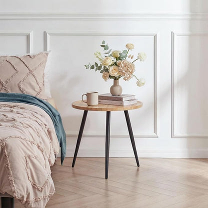 VECELO Modern Side Table, Round Small End Table, Exclusively Designed - Image 4