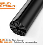 Warome Heat Resistant Mat, 47"x 23" Silicone Mat, Extra Large Silicone Mats for Kitchen Countert, Nonslip Kitchen Countertop Protector for Baking/Crafts, No Creases-Black