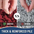 Arotive Luxury Chenille Bathroom Rug Mat, Extra Soft Thick Absorbent Shaggy Bath Rugs, Non-Slip Machine Wash Dry, Plush Bath Mats for Bathroom, Shower and Tub, 24x16, Red