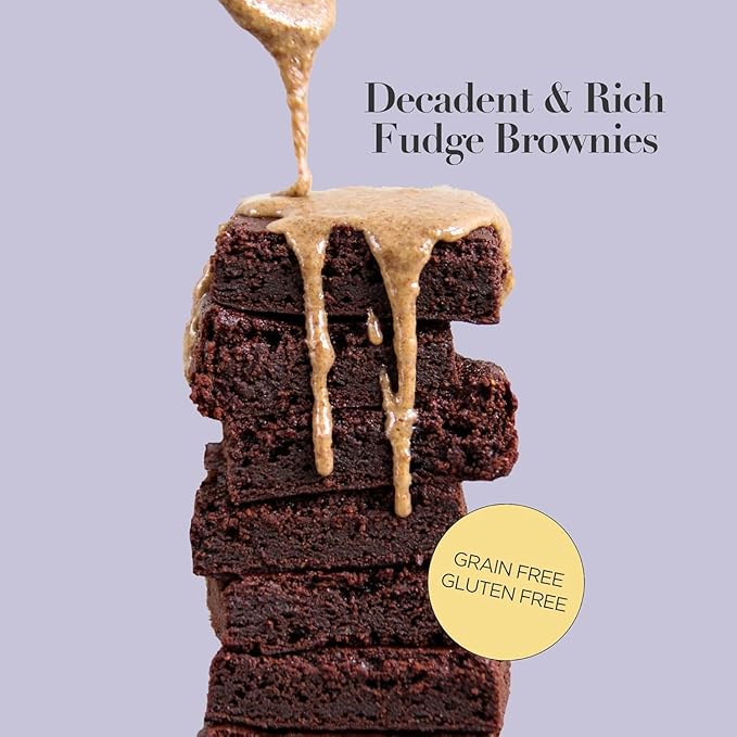 Stellar Eats Grain‑Free Fudge Brownie Baking Mix | Gluten‑Free, Dairy‑Free, Plant‑Based, Paleo‑Friendly, Naturally Sweetened with Coconut Sugar | Almond Flour-Based | 10.4 oz | 2 Pack