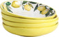 Bico Lemon Dreams Pasta Bowls, 35oz Salad Bowl Set of 4, Large Ceramic Serving Dinner Bowls for Soup and Cereal, Microwave and Dishwasher Safe, Gift for Housewarming and Thanksgiving