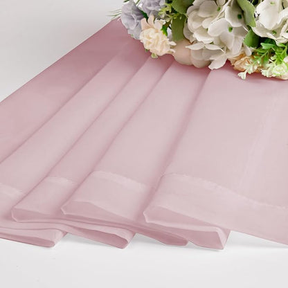 Chyhomenyc Blush Pink Sheer Curtains 84 Inches Long 2 Panels | Light Filtering - Image 8