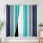 Navy Blue and Teal Gradient Blackout Curtains by ESTELARTEXTILER