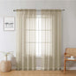 Taupe Sheer Curtains 78 Inches Long 2 Panels, Elegant Light Filtering Voile by Lecloud