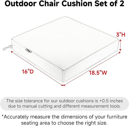 Favoyard Patio Chair Cushions 18.5 x 16 x 3 Inch Waterproof Outdoor Seat - Image 2