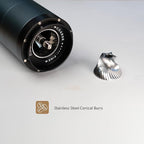 PT1 Portable Electric Burr Coffee Grinder V2, USB-C Rechargeable Stainless Conical Burr Grinder, Aluminum Body with Cleaning Brush Included