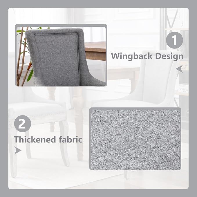 Modern Dining Chairs Set of 6, High Back Dining Chairs Side Chairs - Image 5