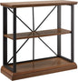 Leick Home Finnick Mixed Metal Bookshelf, 2 Shelves, Easy Assembly, by LeickFurniture