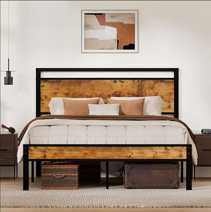 Z-hom Easy Assembly Sturdy Metal Platform Bed, Queen Size Bed Frame by Z-HOM