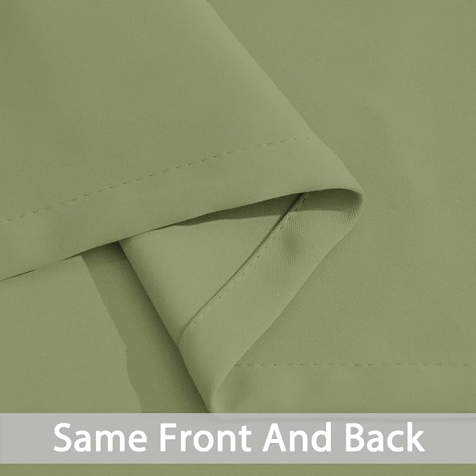 Yakamok Room Darkening Curtains 52x90 inch Length Sage Green-Living Room | 2 - Image 5