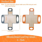 Reusable Silicone Bread Loaf Pan Liner, Food-Grade Silicone Bread Sling, Sourdough Bread Baking Mat, Non-Stick &Easy Clean Dough Transfer Tool, Fits 9x5" or 1.5lb Loaf Pans, Grey & Orange, 2PCS