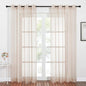 NICETOWN Sheer Taupe Curtains for Bedroom 120 inches Long, Grommet Elegant by NICETOWN