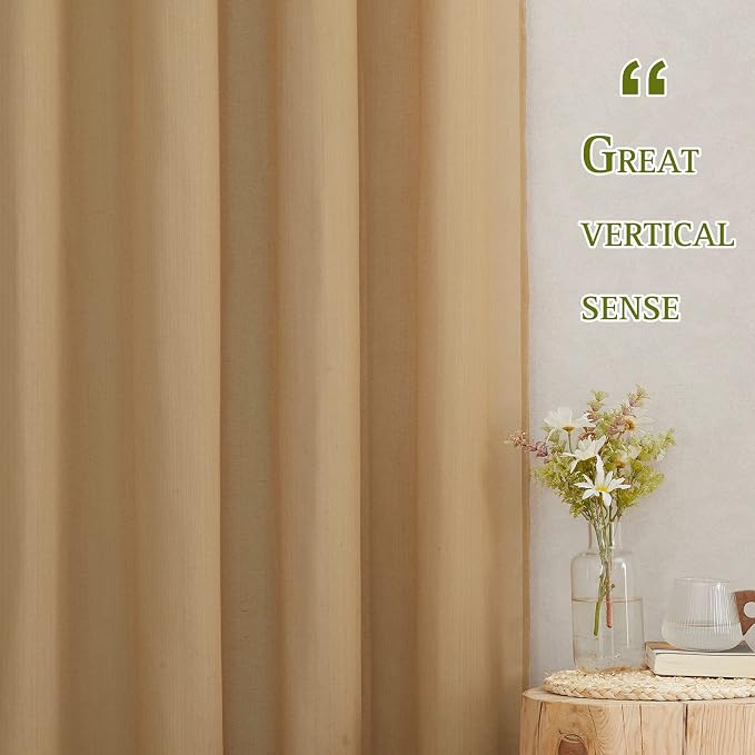 NICETOWN Sheer Linen Curtains 84 inch Long - Image 3