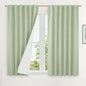 54 Inch Light Green Linen Full Blackout Window Curtains by LAMIT