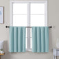 Simplebrand Ava Aqua Short 24 Inches Blackout Curtain 2 Panels Set, Half Window by Simplebrand