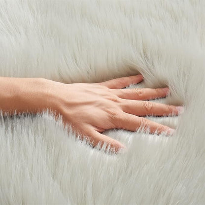 EasyJoy Ultra Soft Fluffy Shaggy Area Rug Faux Fur Rug Chair Cover Seat Pad - Image 7