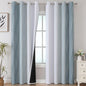 Stone Blue and Greyish White Blackout Curtains by ESTELARTEXTILER
