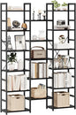 NUMENN Triple Column 6 Tier Bookshelf, Bookcase by NUMENN