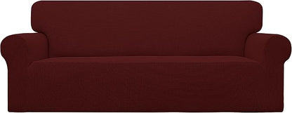 Easy-Going Stretch Oversized Sofa Couch Slipcover Washable Wine | 1-Piece Extra by Easy-Going