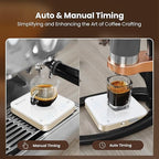 Rechargeable Mini Coffee Scale with Timer, Maestri House Espresso Scale, 2kg/0.1g Accurate Scale for Espresso and Pour-Over Coffee, Portable Digital Kitchen Scale with Automatic Timing（White&Glod）