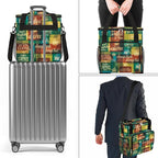 Rainbow Coffee Coffee Maker Carring Bag Coffee Typographic Travel Carrying Storage Tote Bag Compatible with Keurig K-Mini or K-Mini Plus Portable Single Serve Coffee Brewer Case with Pockets for K-cup Pods