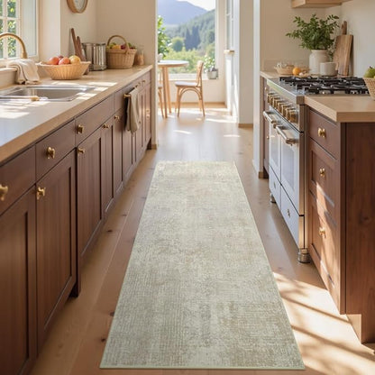 2x6 Ft Washable Runner Rug, Non-Slip Low Pile Hallway Kitchen Area Rug - Image 4