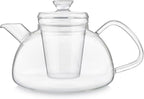 Teabloom Innovative Filtered Borosilicate Glass Teapot With Microdot Whole Leaf Tea Glass Infuser, 40 ounces – A Pure & Immersive Tea Experience – Tea Purist's Choice
