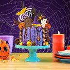 Halloween Chocolate Mold Silicone,30 Cavity Candy Gummy Mold with Pumpkin Wizard Hat Bat Spider Tombstone for Baking Chocolate Jelly Gummy Dessert