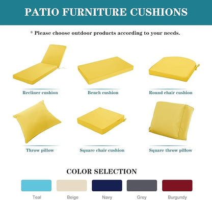 Outdoor Chaise Lounge Cushion Set of 2, Fadesafe Water-Repellent Lounge Deck - Image 7