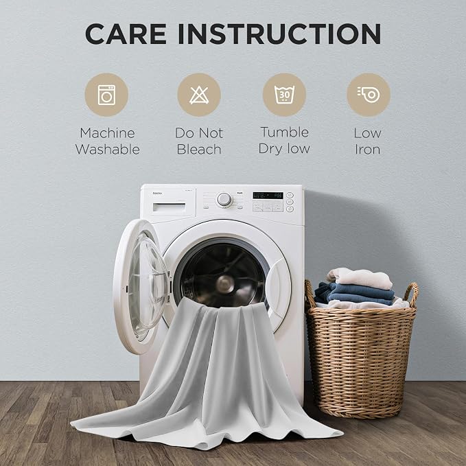 Joydeco White Curtains 72 Inches Long 2 Panels Set, Thermal Insulated Long - Image 7