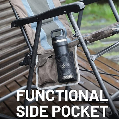 TIMBER RIDGE Outdoor Folding Rocking Chair, Hard Armrests - Image 6