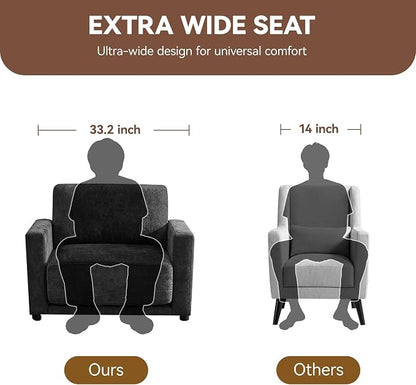 44.2" Chenille Oversized Chair - Image 3