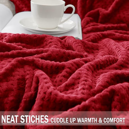 Exclusivo Mezcla Large Waffle Fleece Throw Blanket - Image 4
