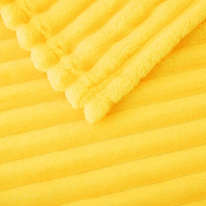 Bright Yellow Fleece Throw Blanket 90”×90” - Image 4