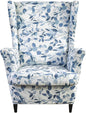 HAOYONG Wing Chair Slipcovers Printed Wingback Chair Covers 2 Pieces Wingback by HAOYONG