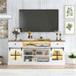 Garvee Farmhouse TV Stand for 80" TVs, Media Console Table by Garvee