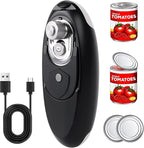 Electric Can Opener, Can Opener Electric Fits All Can Sizes, One Touch USB Rechargeable Electric Can Opener for Kitchen and Seniors with Arthritis, Chef, Automatic Can Opener, Portable Kitchen Gadgets