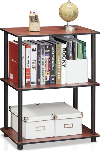 Furinno TURN-N-TUBE Storage Shelves, 3-Tier Book Shelf, Corner Shelf, Toolless - Image 4