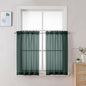 Chyhomenyc Hunter Green Sheer Curtains 36 inch Length 2 Panels, Light Filtering by Chyhomenyc