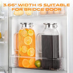 2 Liters/68oz 2 Pack Stripes Glass Pitcher with Lid and Handle for Bridge Door, Aofmee Borosilicate Glass Heat Resistant Dishwasher Safe Iced Tea Jar, Carafe with Scale Line for Hot/Cold Beverage