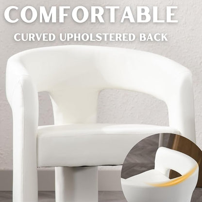 RIVOVA Set of 4 Modern Barrel Dining Chairs, Dining Living Room Kitchen Chairs - Image 4
