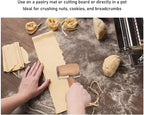 Small Rolling Pin, Wooden Dough Roller, Non-Stick Pizza Roller, T Type Rolling Pins for Kitchen Baking, Pizza Dough Press (3.8 * 7.5 inch)